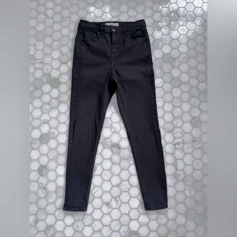 Top Shop Jamie Skinny Black Jeans Women’s Mid Rise Stretch Denim NWOT